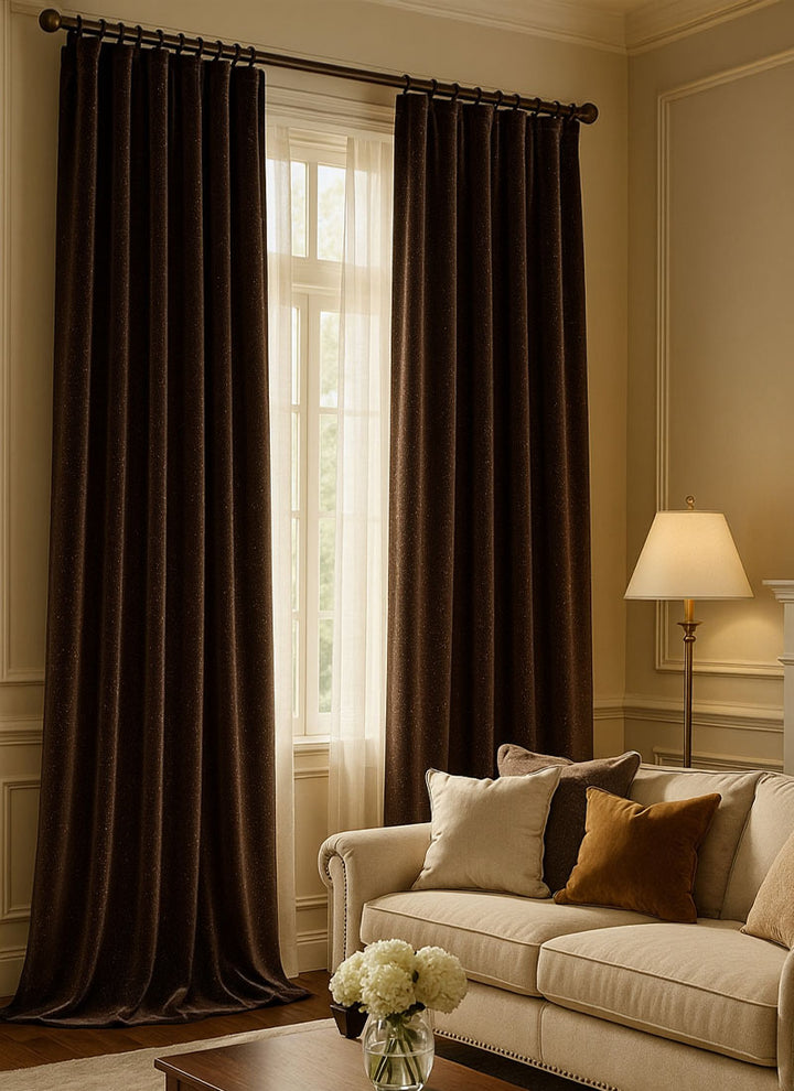 Luxury Shimmering Gold Velvet Curtains