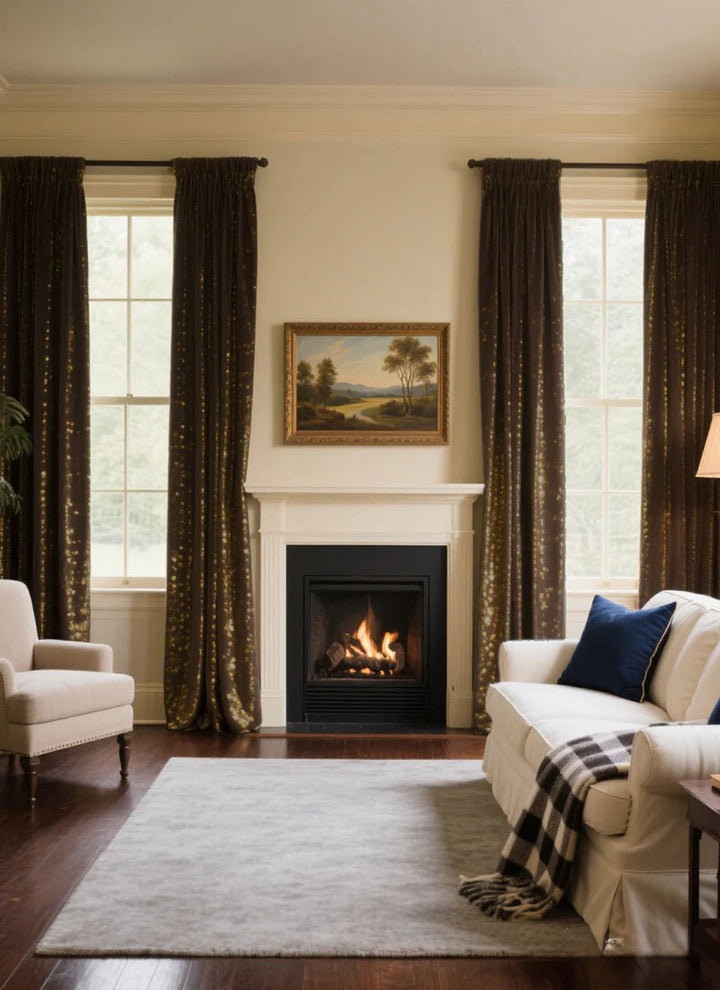 Luxury Shimmering Gold Velvet Curtains