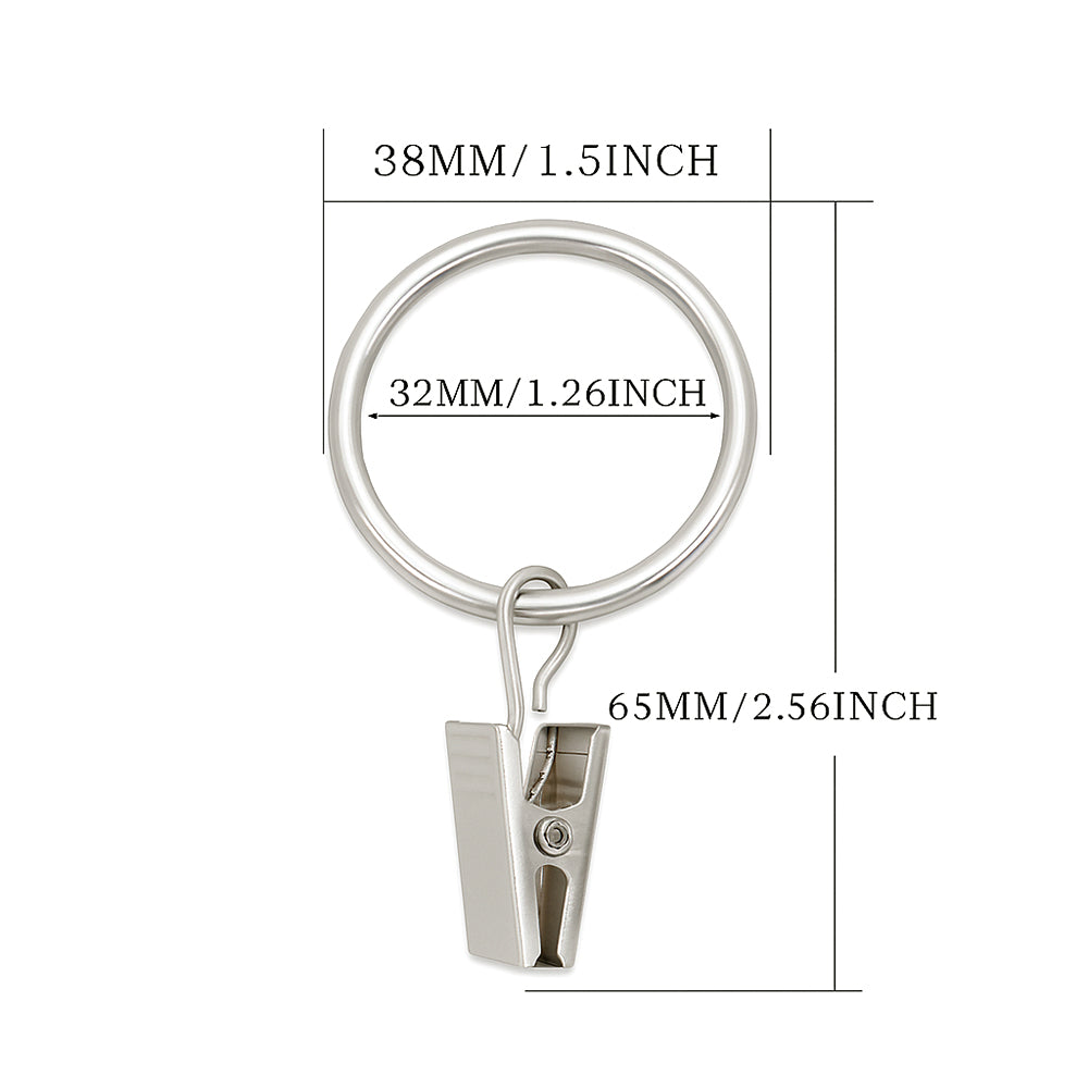 Luxury Modern Drapery Hardware System with Rings and Clips – a sophisticated and functional ensemble for elegant home decor.