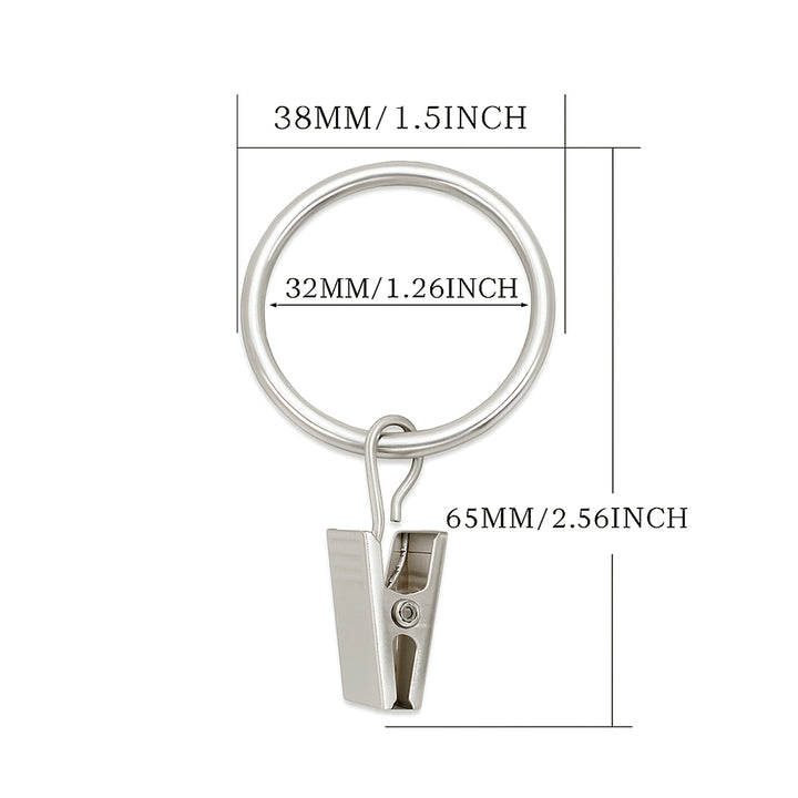 Luxury Modern Drapery Hardware System with Rings and Clips – a sophisticated and functional ensemble for elegant home decor.