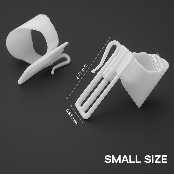 2-Prong Height-Adjustable Fixing Hooks - Wineglass-Shaped Curtain Hooks