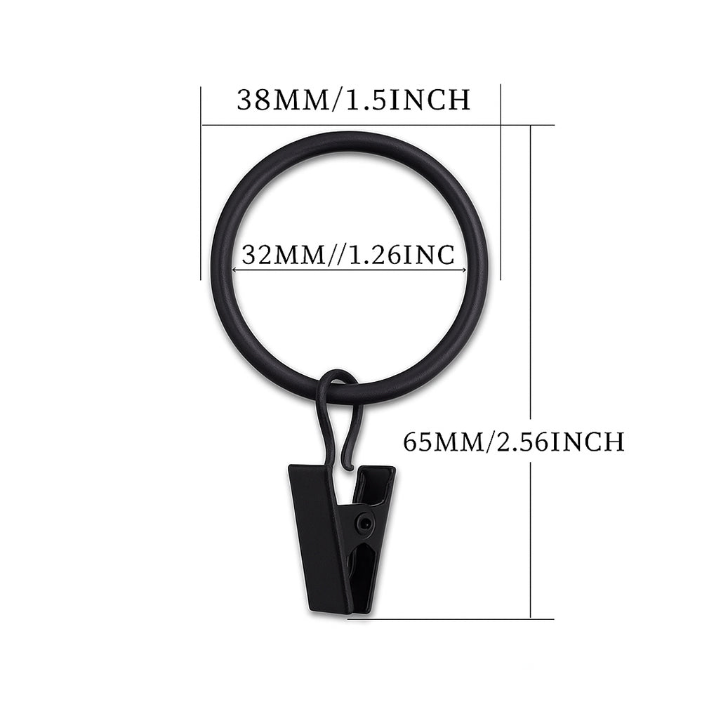 Luxury Modern Drapery Hardware System with Rings and Clips – a sophisticated and functional ensemble for elegant home decor.