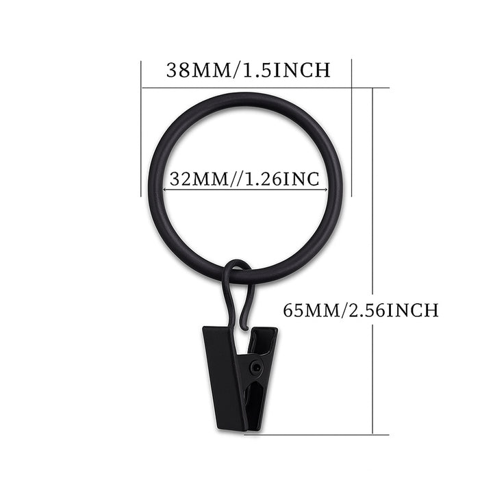 Luxury Modern Drapery Hardware System with Rings and Clips – a sophisticated and functional ensemble for elegant home decor.