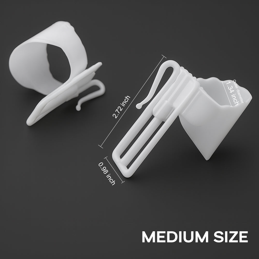 2-Prong Height-Adjustable Fixing Hooks - Wineglass-Shaped Curtain Hooks