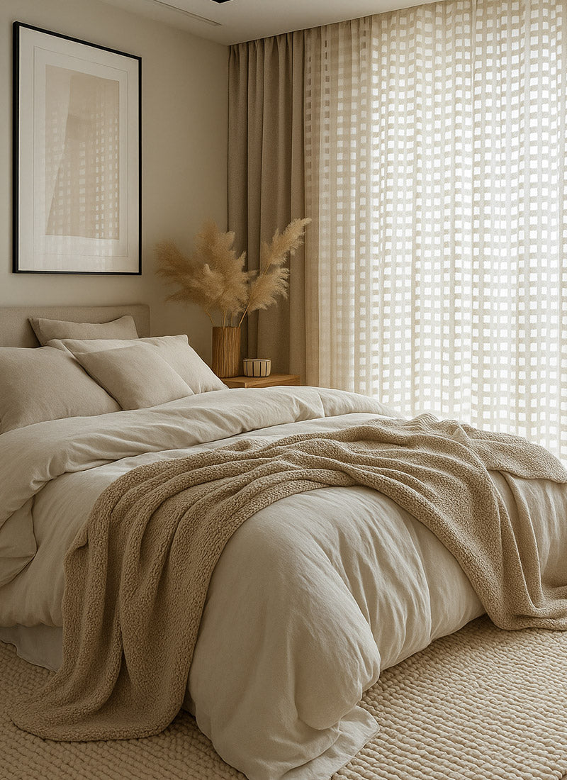 Luxury Square Sheer Curtains for Bedroom& Living Room(non customized)