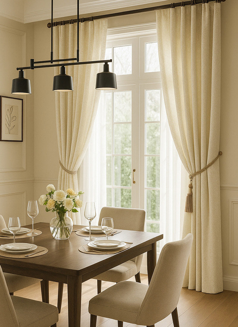 Blackout Curtains for Bedroom with 3D Floral Relief