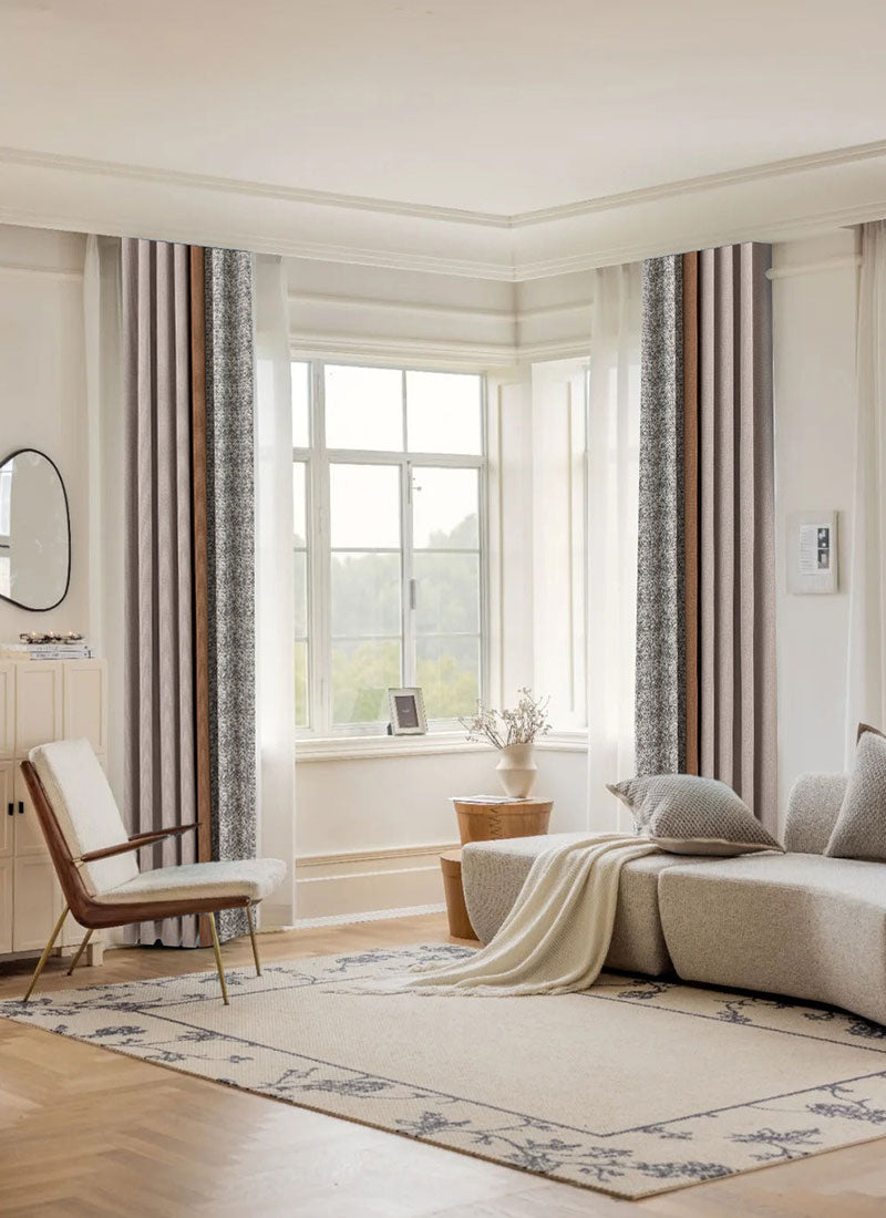Vintage Style Cotton Linen Curtains - By Zhiqiu