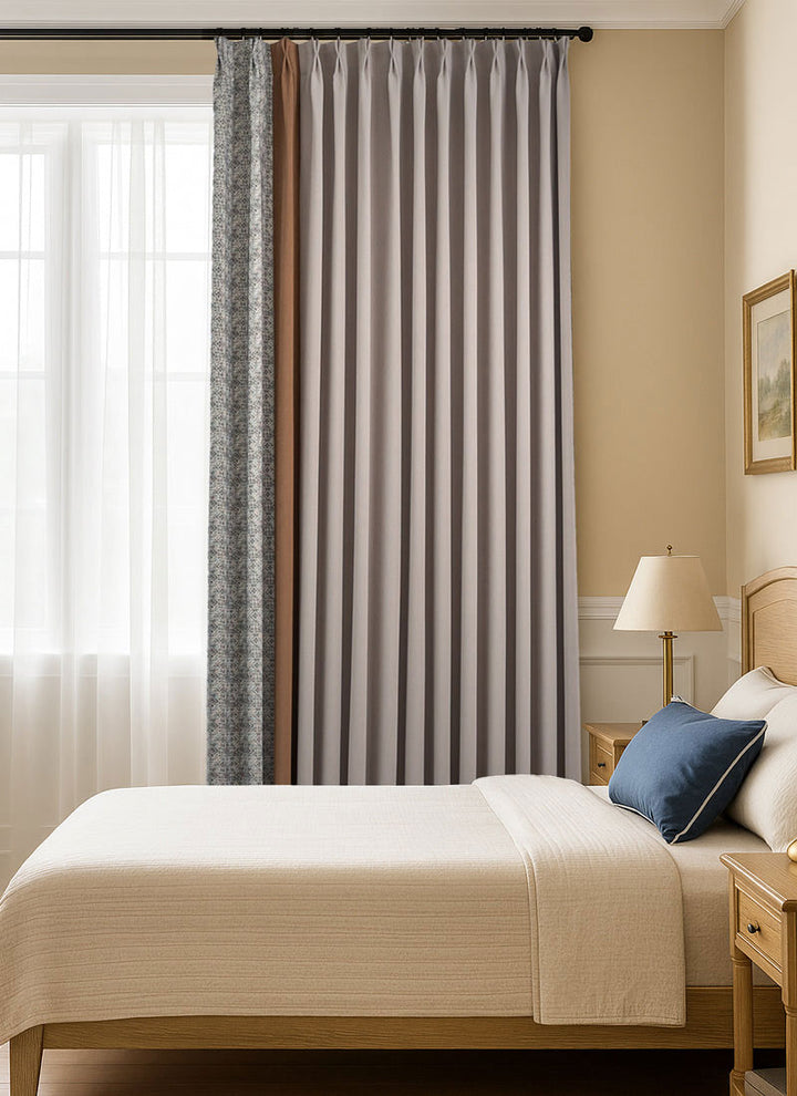 Vintage Style Cotton Linen Curtains - By Zhiqiu
