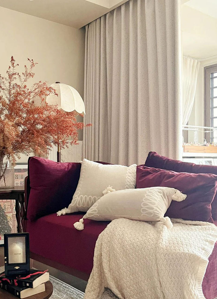Coastal Waffle Pleated Blackout Curtains