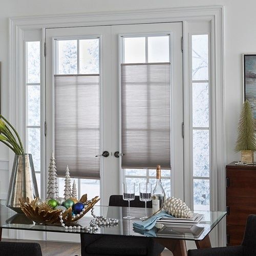 elegant home interior with functional and stylish shades for French doors