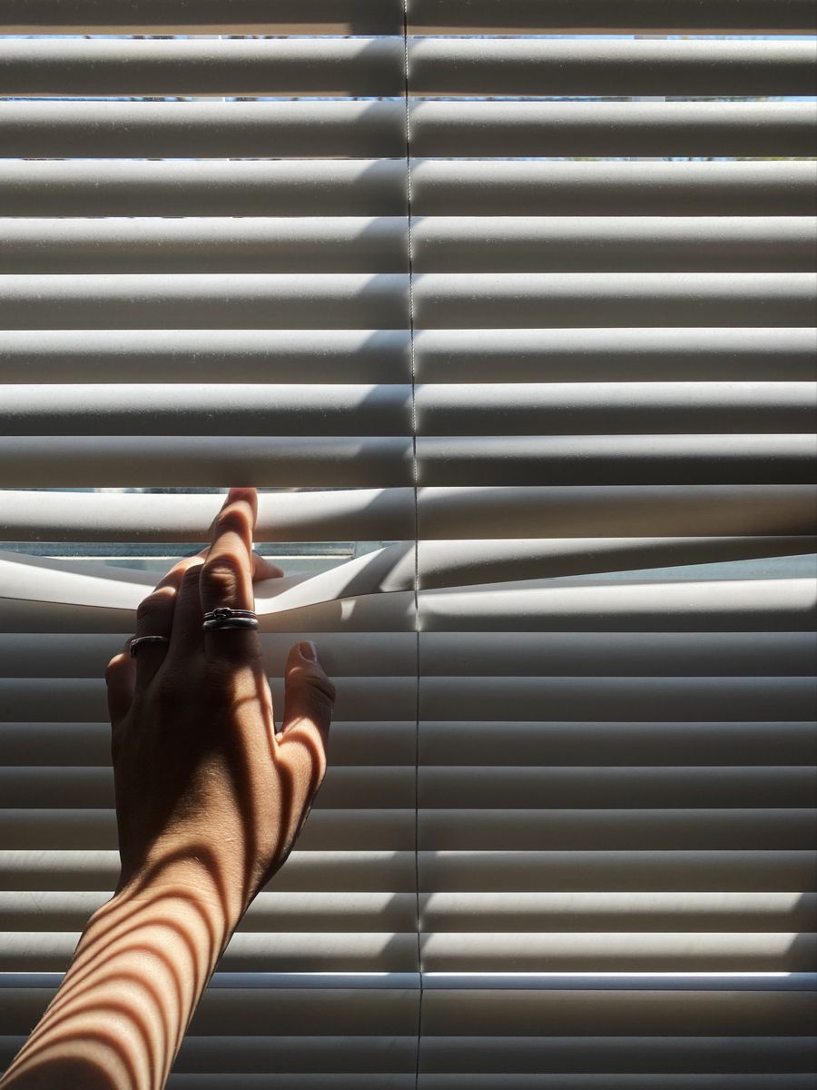 soft glowing room with modern light filtering blinds