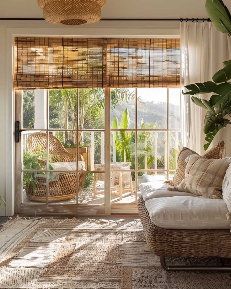 bamboo shade for windows with natural lighting and eco-friendly decor