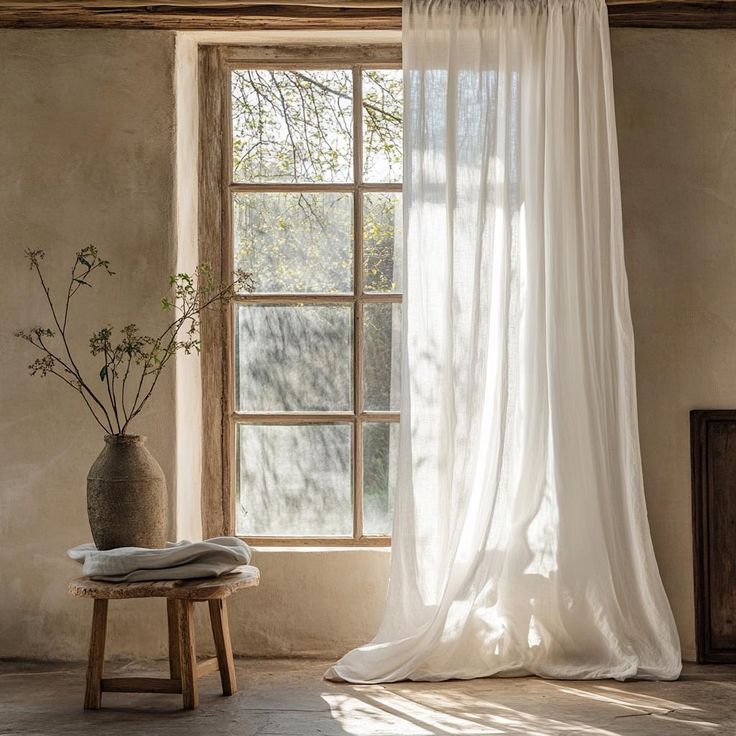 luxurious commercial linen curtains hanging in a hotel lobby