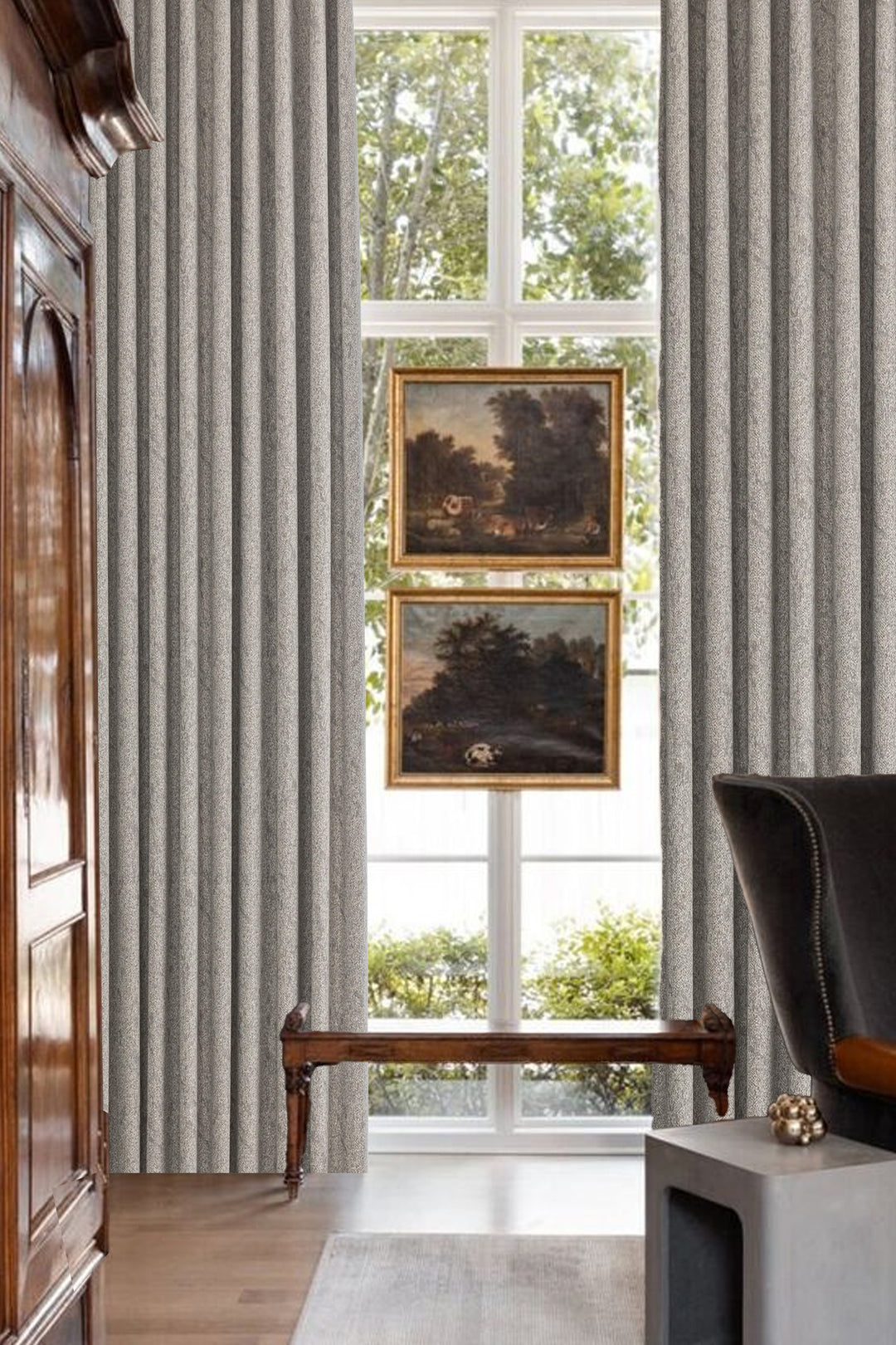 Textured Cotton-Linen Jacquard Curtains