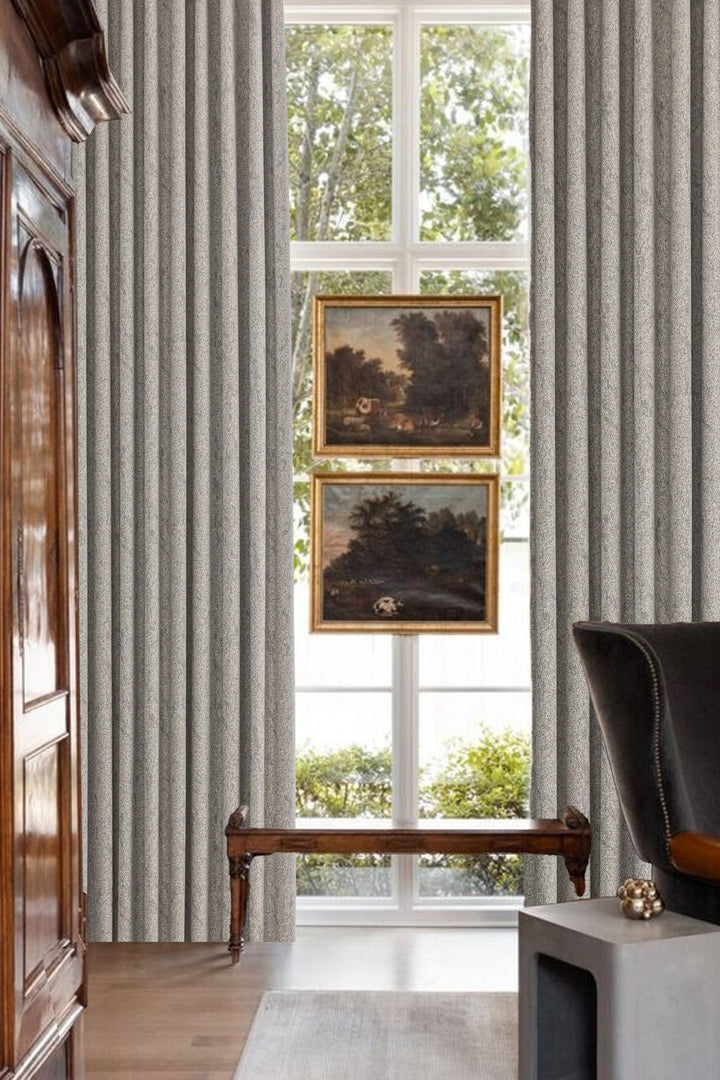 Textured Cotton-Linen Jacquard Curtains