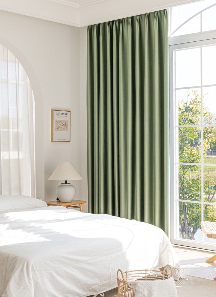 ‌Elegant Serenity Blackout Curtains in Chenille & Yang Jin Duan