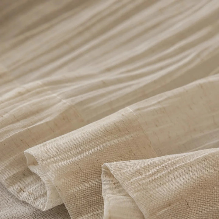Pure Luxury with French Imported 100% Linen Curtains in Crisp White
