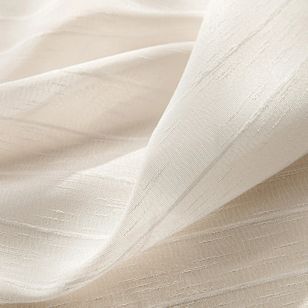 Gauzy Snowflake White Sheer Curtains