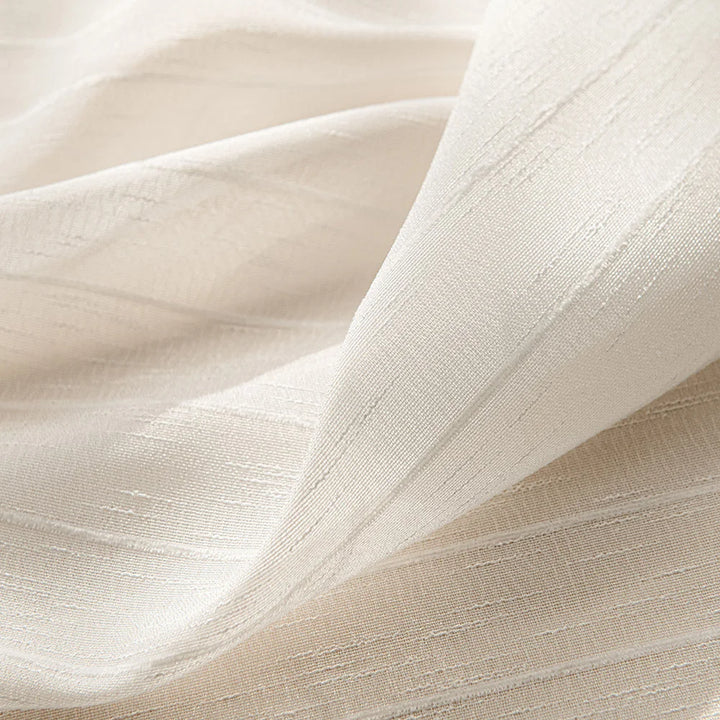 Gauzy Snowflake White Sheer Curtains