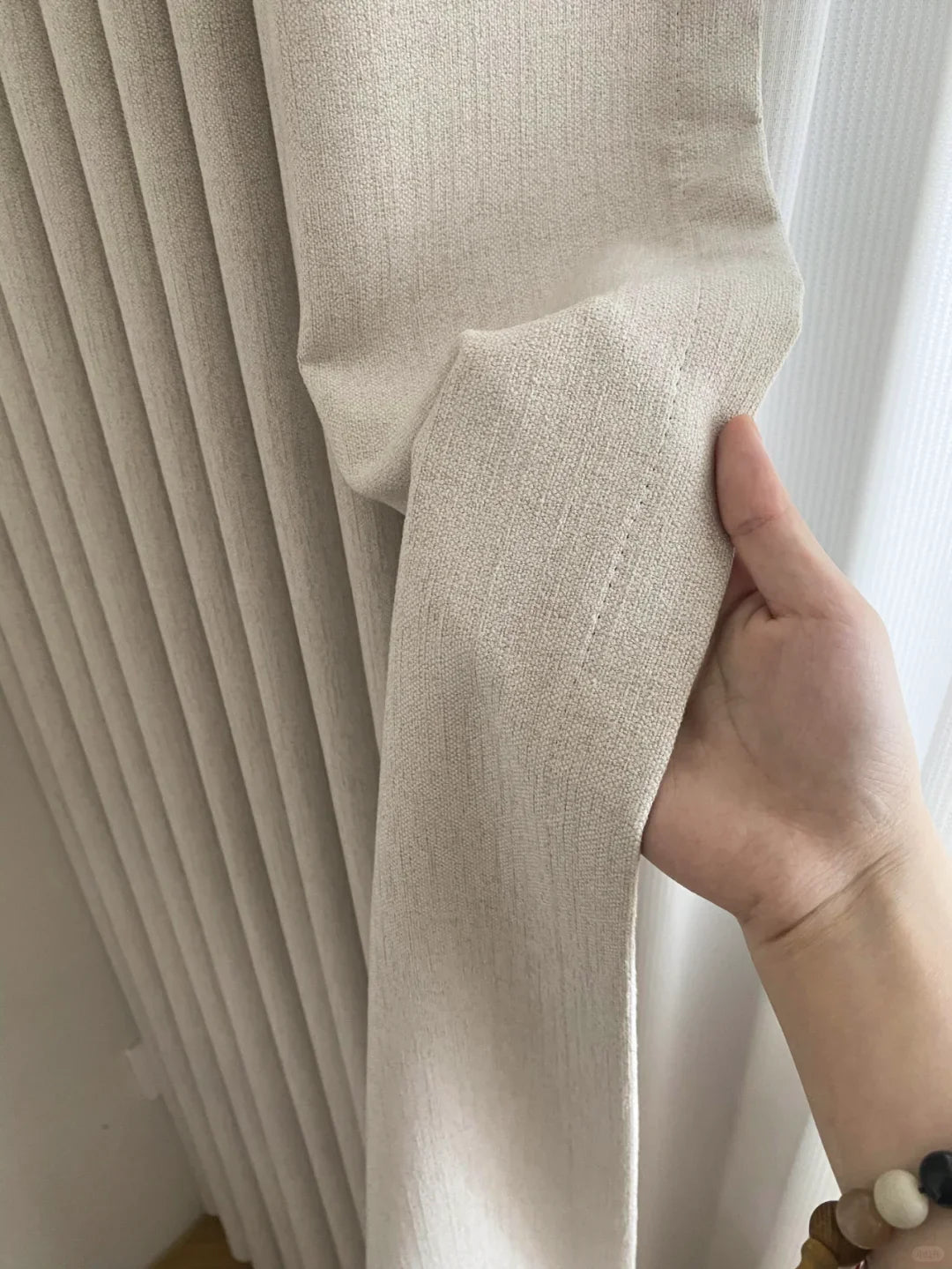 Modern Minimalist Suit Material Double-sided Cotton Dnd linen Curtains