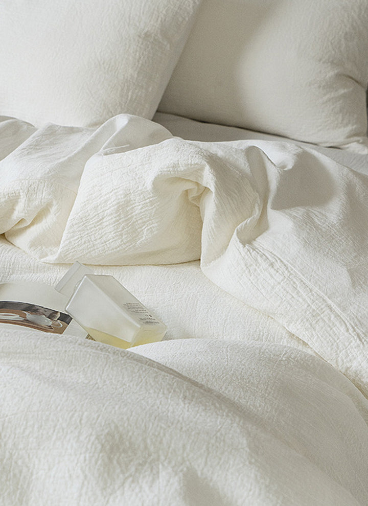 Luxury Organic Cloud-Weave Cotton Bed Set for Sensitive Skin，BareSkin-Friendly