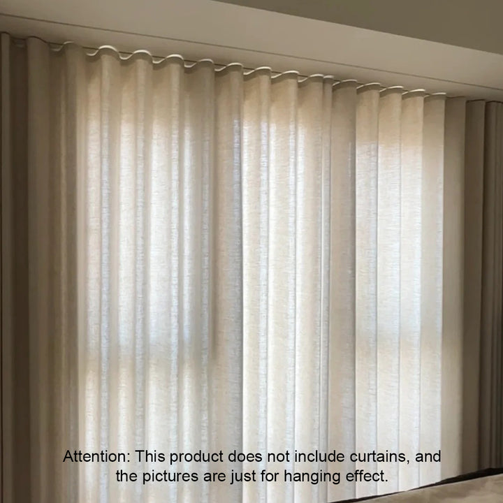Snake-Shaped Telescopic Curtain Track – Slim, Flexible & Reusable | Easy to Hide, No Drilling, Perfect for Any Window Setup!