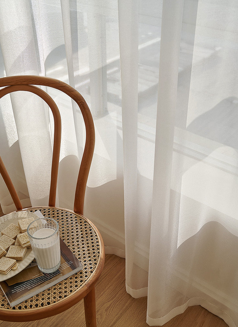 Dreamy Sheer Curtains Woven With Golden Thread