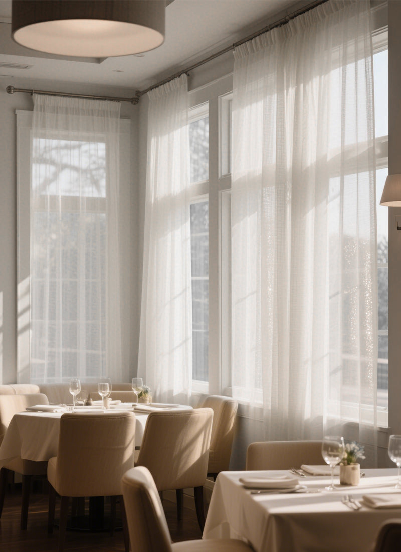 Dreamy Sheer Curtains Woven With Golden Thread