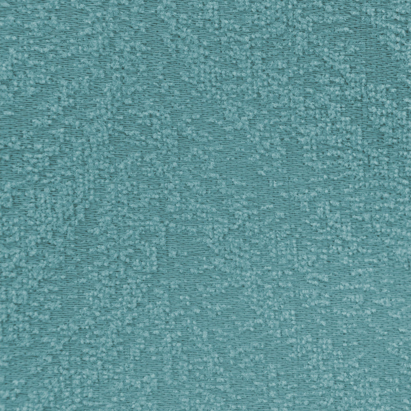 Close-up of textured teal curtain fabric with subtle woven pattern, ideal for blackout or thermal curtains.