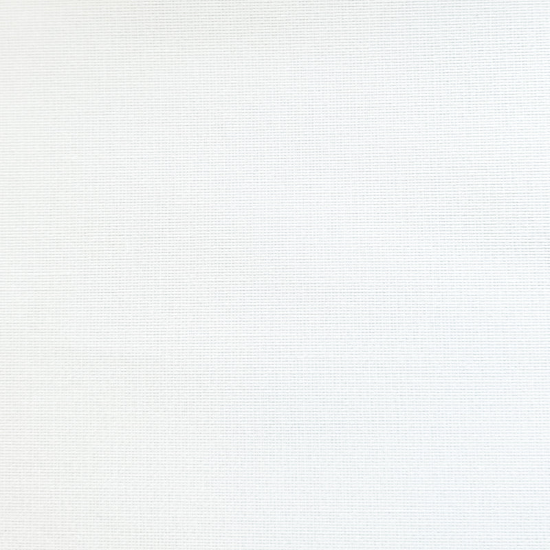 White blackout curtain fabric with subtle textured weave, ideal for thermal window coverings