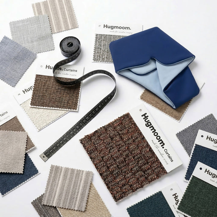 Hugmoom Curtain Fabric Swatch Set – 50+ Signature Texture Samples for Window Treatments (USA, EU)