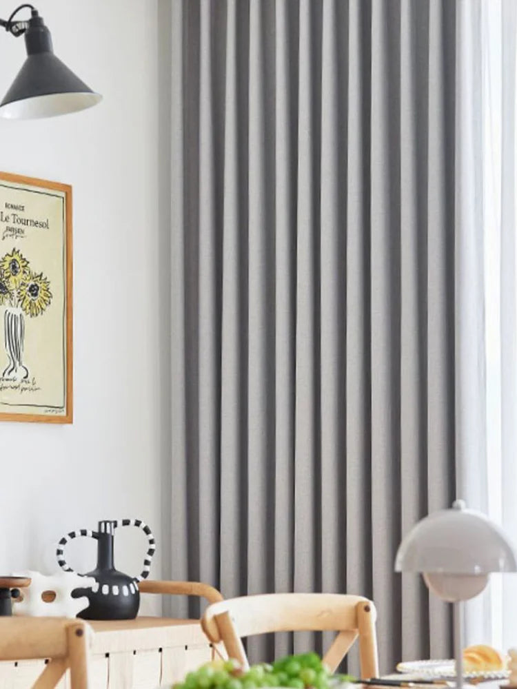 Modern Minimalist Suit Material Double-sided Cotton Dnd linen Curtains