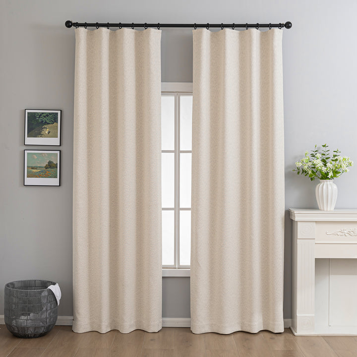 Black tea cheese chenille curtains