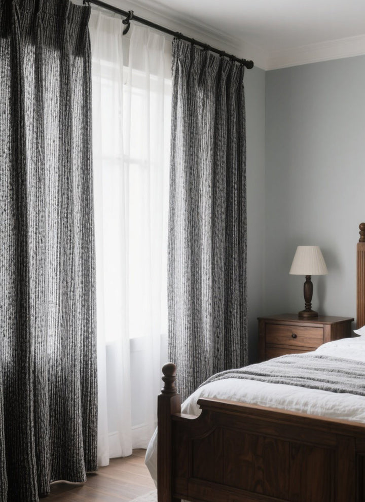 ‌Rustic Snowfleece Drapes: Nature's Cozy Embrace