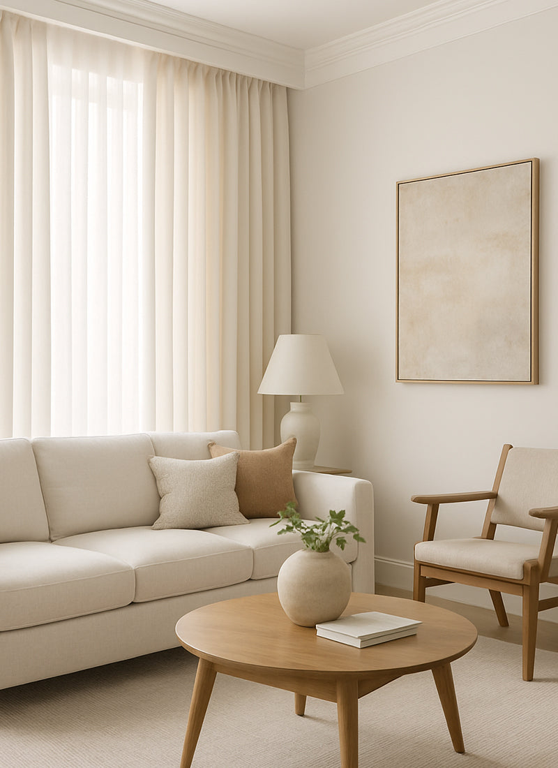 Linen Embroidered  Vertical Blinds - A Serene Blend of Nature and Artistry