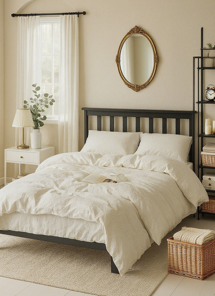 Luxury Organic Cloud-Weave Cotton Bed Set for Sensitive Skin，BareSkin-Friendly