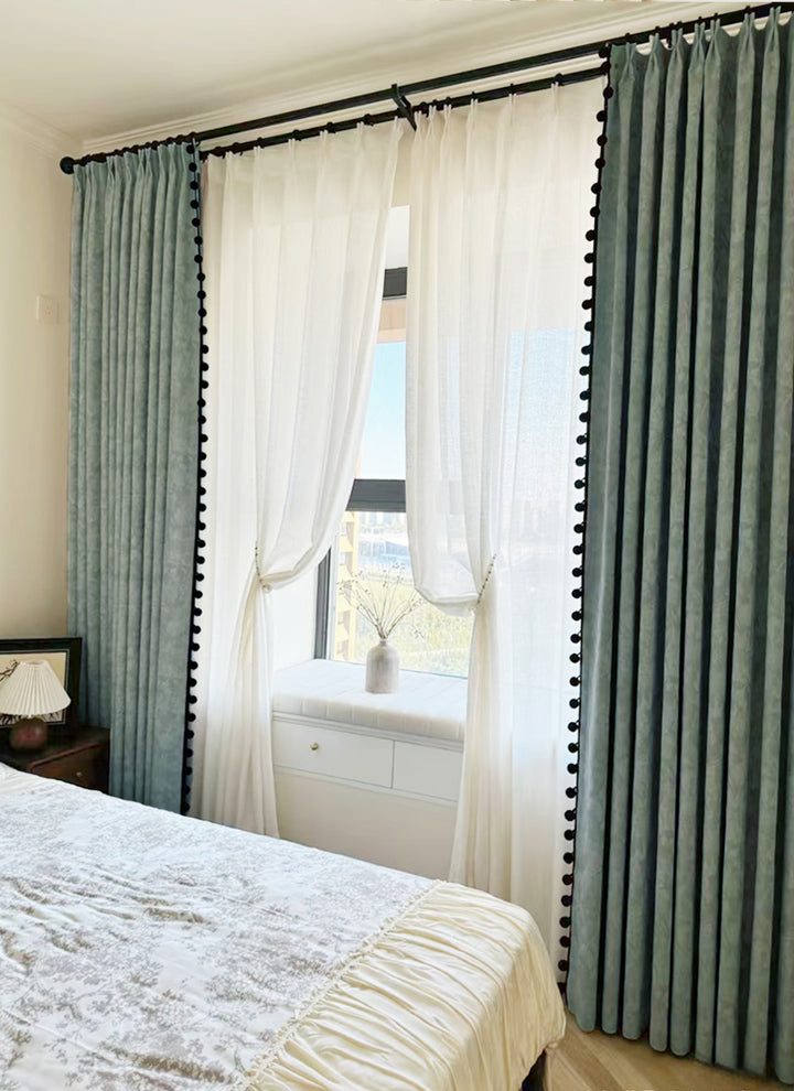 ‌Whispering Snow Chenille Curtains – A Touch of Classic Jiangnan‌