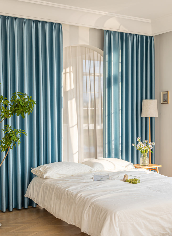 ‌Elegant Serenity Blackout Curtains in Chenille & Yang Jin Duan