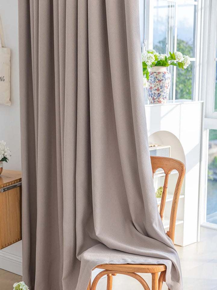 Warm And Romantic High Quality Texture Gold Cotton Chenille Curtains