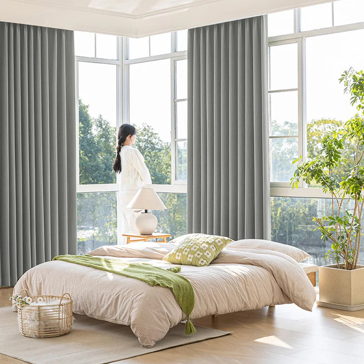 3D Vertical Stripe Texture Chenille Curtains