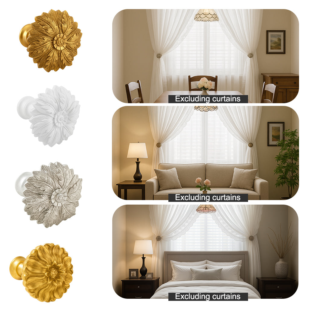 European-Style Resin Curtain Hook Wall Brackets(Two)