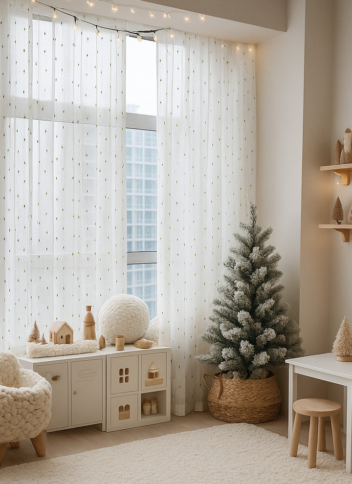 Rainbow Sugar Beans curtains – Sheer Curtains with Pattern Customized for Children room