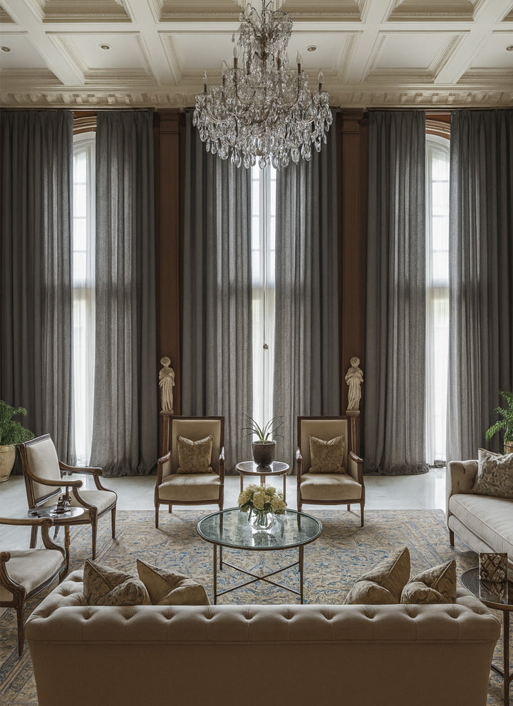 Luxury Linen Curtains - Thermal Insulated for Bedroom & Living Room