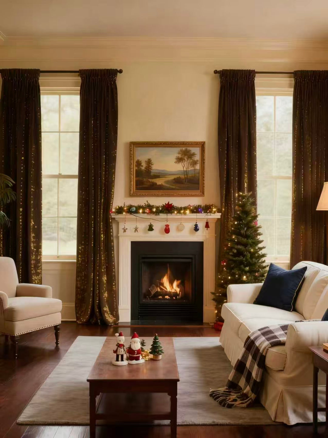 Luxury Shimmering Gold Velvet Curtains