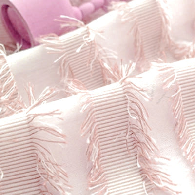 Pink ‌Tassel｜Sheer curtain fabric sample