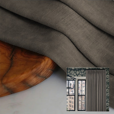 Brown Satin｜Cotton curtain fabric sample｜F88053-6