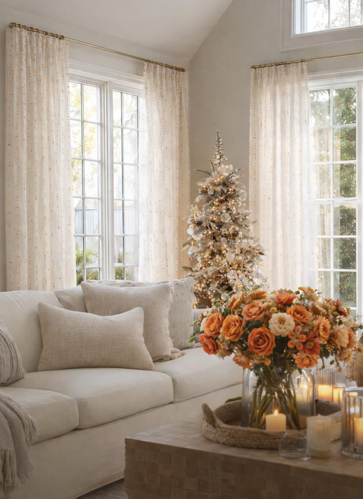 Rainbow Sugar Beans curtains – Sheer Curtains with Pattern Customized for Children room