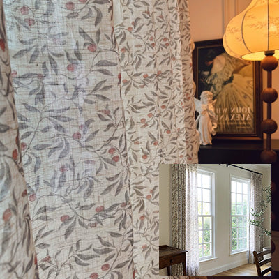 Cherry Vine｜Sheer curtain fabric sample｜RQ095-50