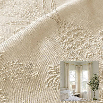 Paisley Jacquard|Sheer curtain fabric sample|RQ095-25