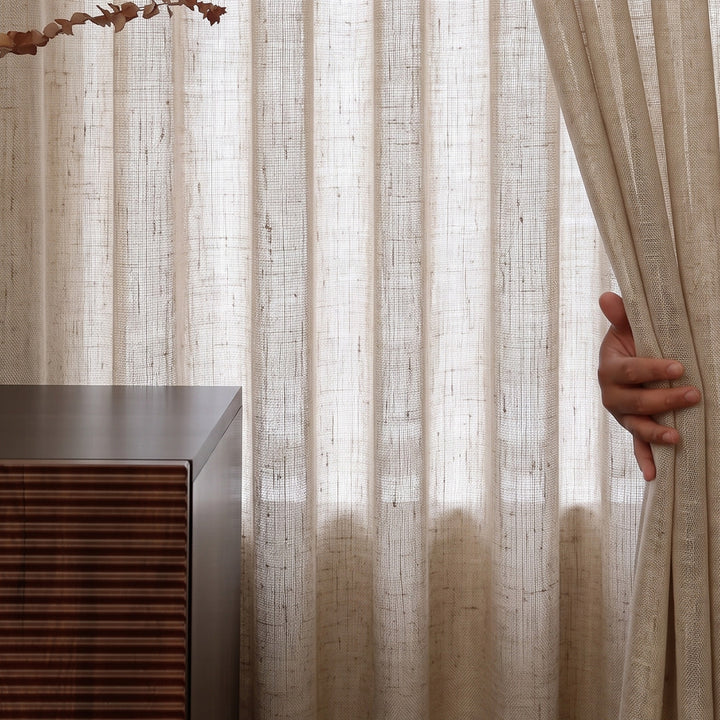 Customized Semi Sheer Linen Curtains